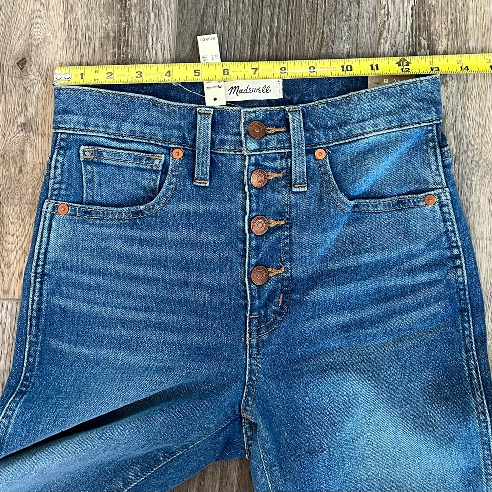 NWT Madewell High Waist skinny jeans - Button Fly Premium Denim 25 - Picture 6 of 13